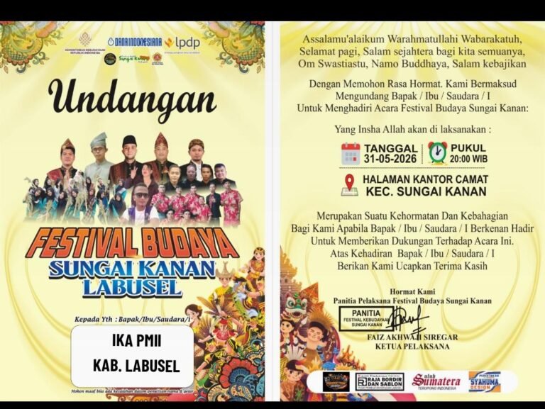 Preserving Ancestral Heritage: The Sungai Kanan Cultural Festival in Labuhanbatu Selatan Ready to Kick Off This Weekend Preserving Ancestral Heritage: The Sungai Kanan Cultural Festival in Labuhanbatu Selatan Ready to Kick Off This Weekend