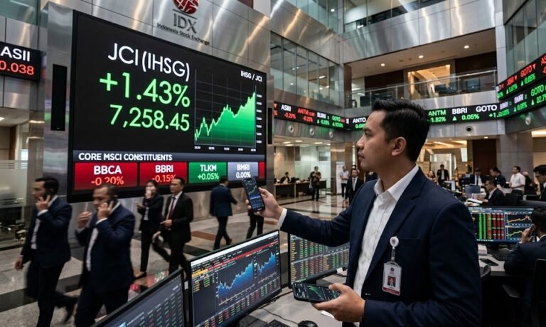 JCI Surges 1.43% Amid Heavy Foreign Capital Outflow from Core MSCI Constituents JCI Surges 1.43% Amid Heavy Foreign Capital Outflow from Core MSCI Constituents