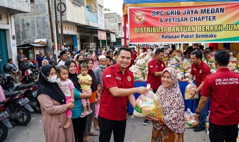 DPC GRIB Jaya Medan and Petisah Chapter Successfully Distribute Hundreds of Friday Blessing Aid Packages